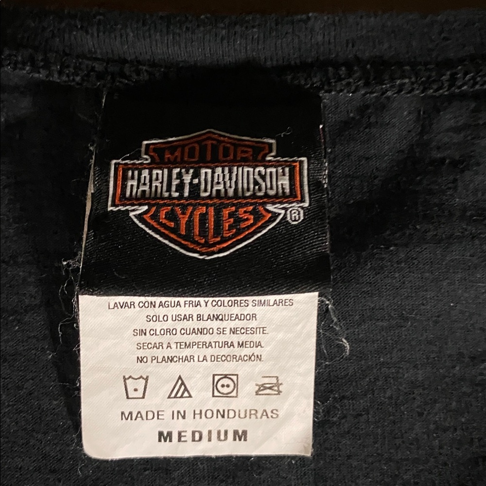 Harley-Davidson womens Flame Graphic Orange Tee - Picture 2 of 6